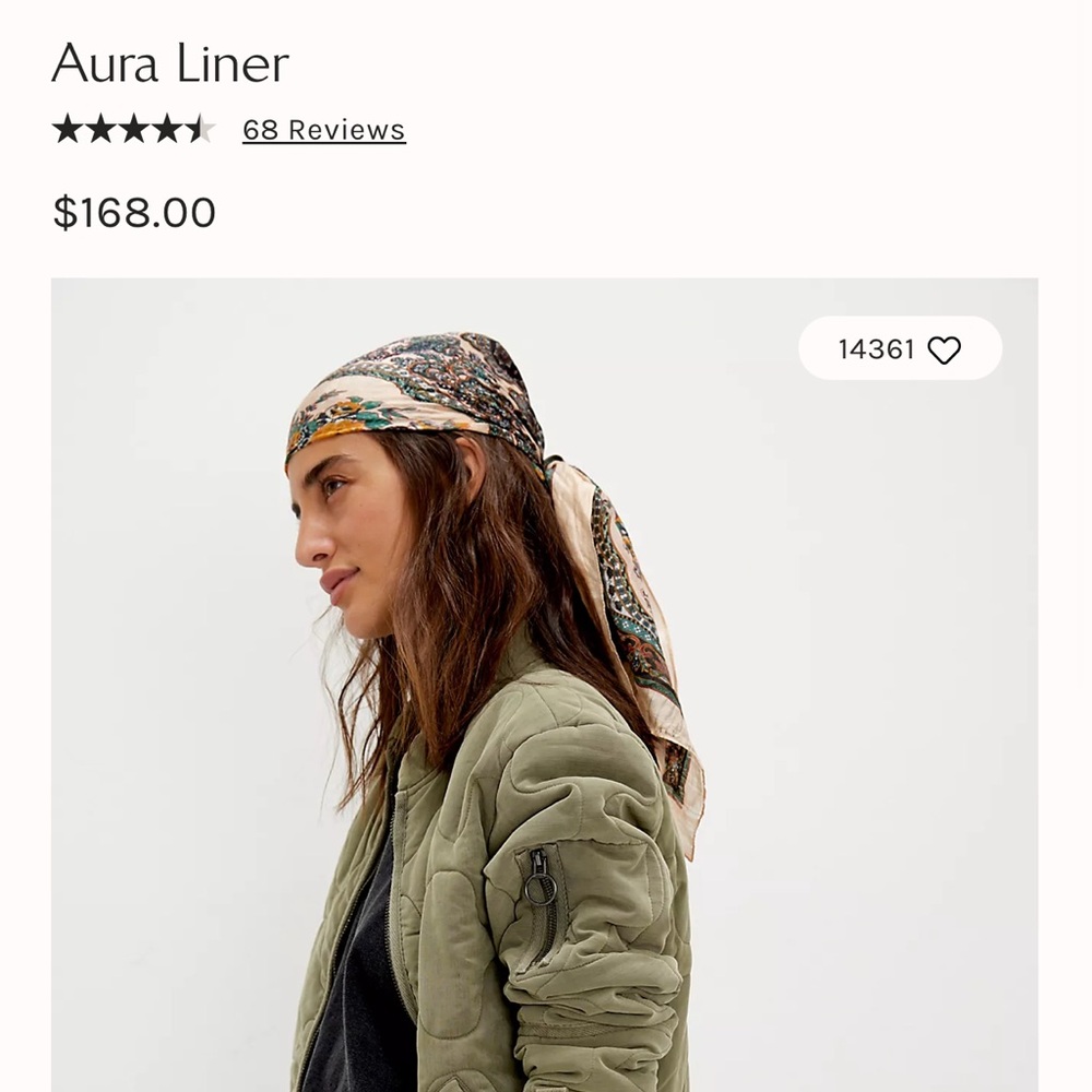 Free People Aura Liner - Green Quilted Jacket - Brand New - Picture 2 of 10
